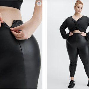 ****HOT ITEM****1x Women's Vegan Leather High-Waisted Legging